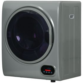 HOMCOM Portable Clothes Dryer 1.5 cu.ft with Intelligent Drying for Apartments Dorms RVs 850W Charcoal Gray