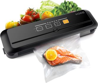 KOIOS Vacuum Sealer Machine, 86Kpa Automatic Vacuum Air food sealer/Built-in Cutter Starter Kit, Dry & Moist Food Preservation Modes, Pulse Funct