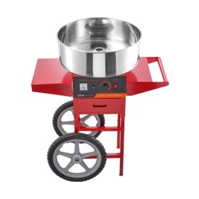 VEVOR Electric Cotton Candy Machine with Cart, 1000W Commercial Candy Floss Maker with Stainless Steel Bowl, Sugar Scoop and Drawer, Perfect for