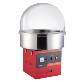 VEVOR Electric Cotton Candy Machine, 1000W Candy Floss Maker, Commercial Cotton Candy Machine with Cover, Stainless Steel Bowl, Sugar Scoop, Draw