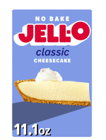 Jell-O No Bake Classic Cheesecake Dessert Kit with Filling Mix and Crust Mix, 11.1 oz Box