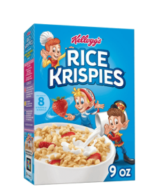 Kellogg's Rice Krispies Breakfast Cereal, Kids Snacks, Family Breakfast, Original, 9oz Box (1 Box)
