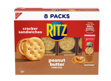 RITZ Peanut Butter Sandwich Crackers, 8 - 1.38 oz Packs