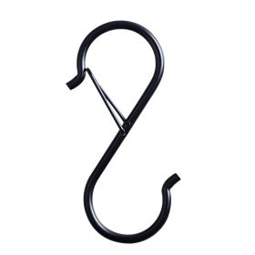 10 /100pcs Metal Hanging Hooks S Shaped Hanger Hook Hanging Heavy Duty Hooks Clasp For Kitchen Pot Shelf Home Bathroom Storage (Color: Black, size: 20PCS)