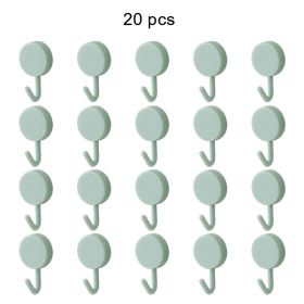 20pcs Self Adhesive Wall Hook Kitchen Bathroom Hook Strong Without Drilling Non-Marking Hook Door Towel Hanger Cute Hook Storage (Ships From: China, Color: 20pcs Blue)